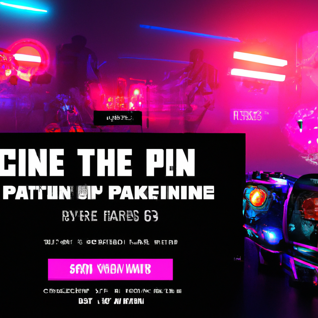 VoidLoop Arcade hero: neon players in a dark arcade